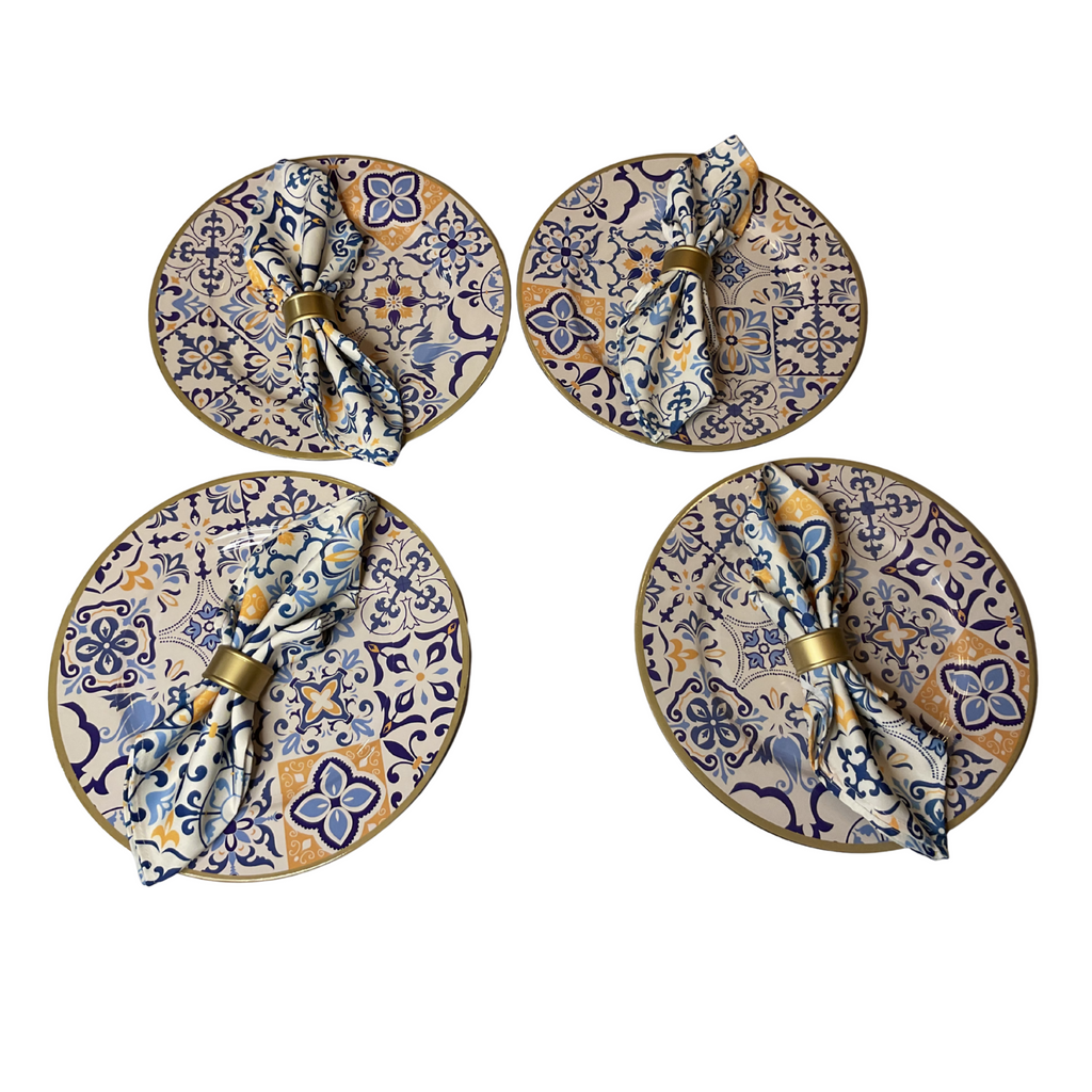 Mediterranean Mosaic Table Setting – Set of 4