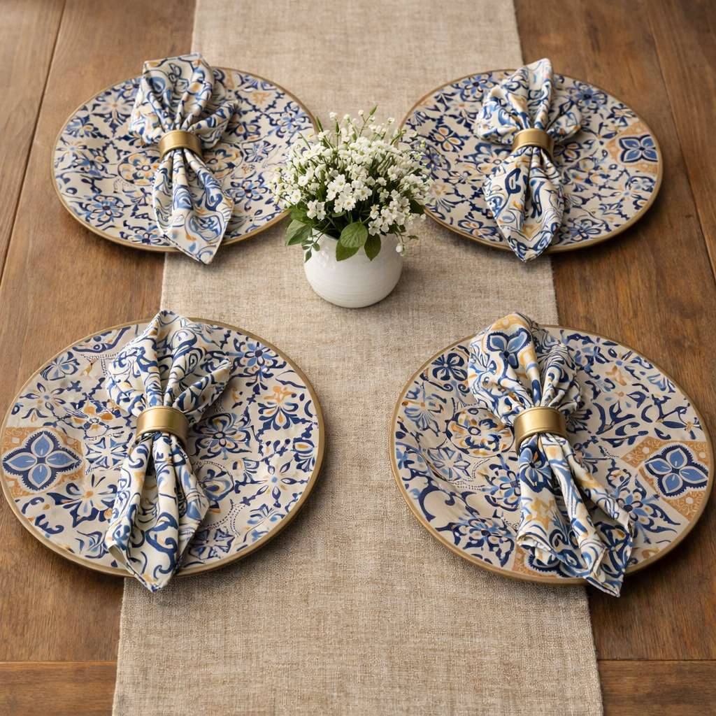 Mediterranean Mosaic Table Setting – Set of 4